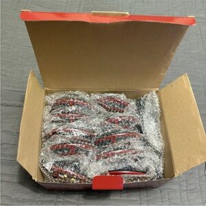 BrightEase Set of 10 Multi-Use Solar Lights with Stakes Red